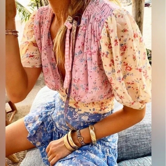 Goodnight Macaroon Floral Dress Size Small Cottagecore Prairie Fairy Flounce - Picture 5 of 12